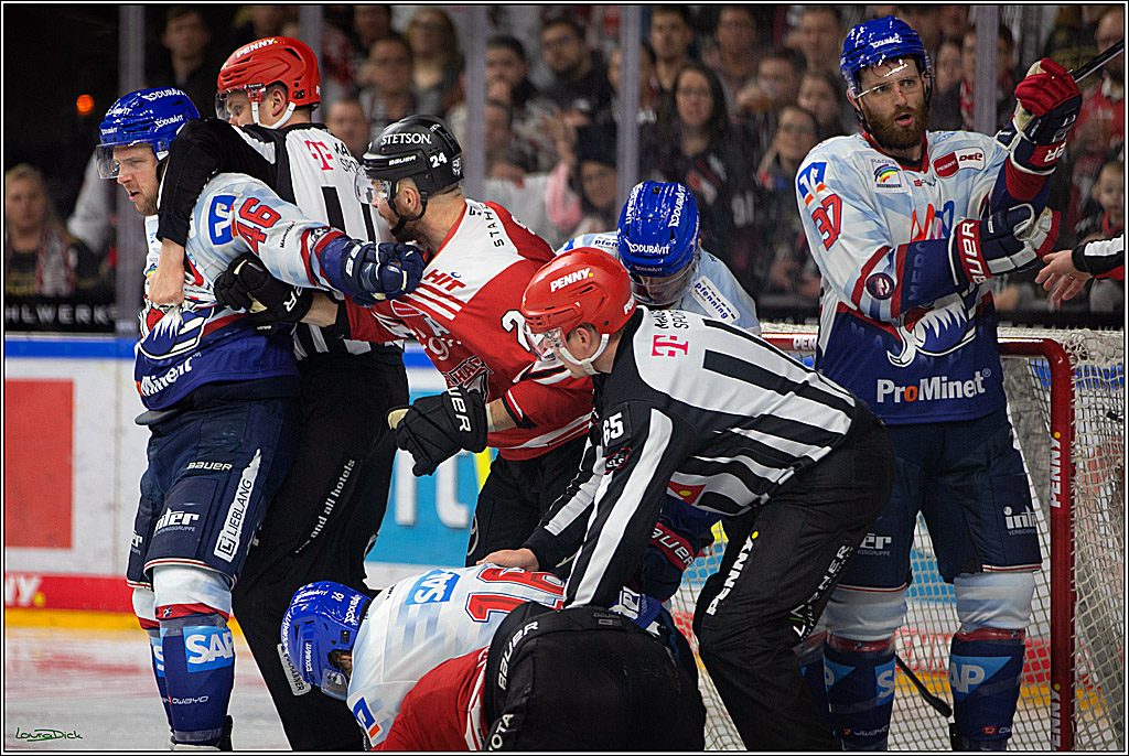 PENNY DEL; Koelner Haie-Adler Mannheim; Koeln, 21.03.2023